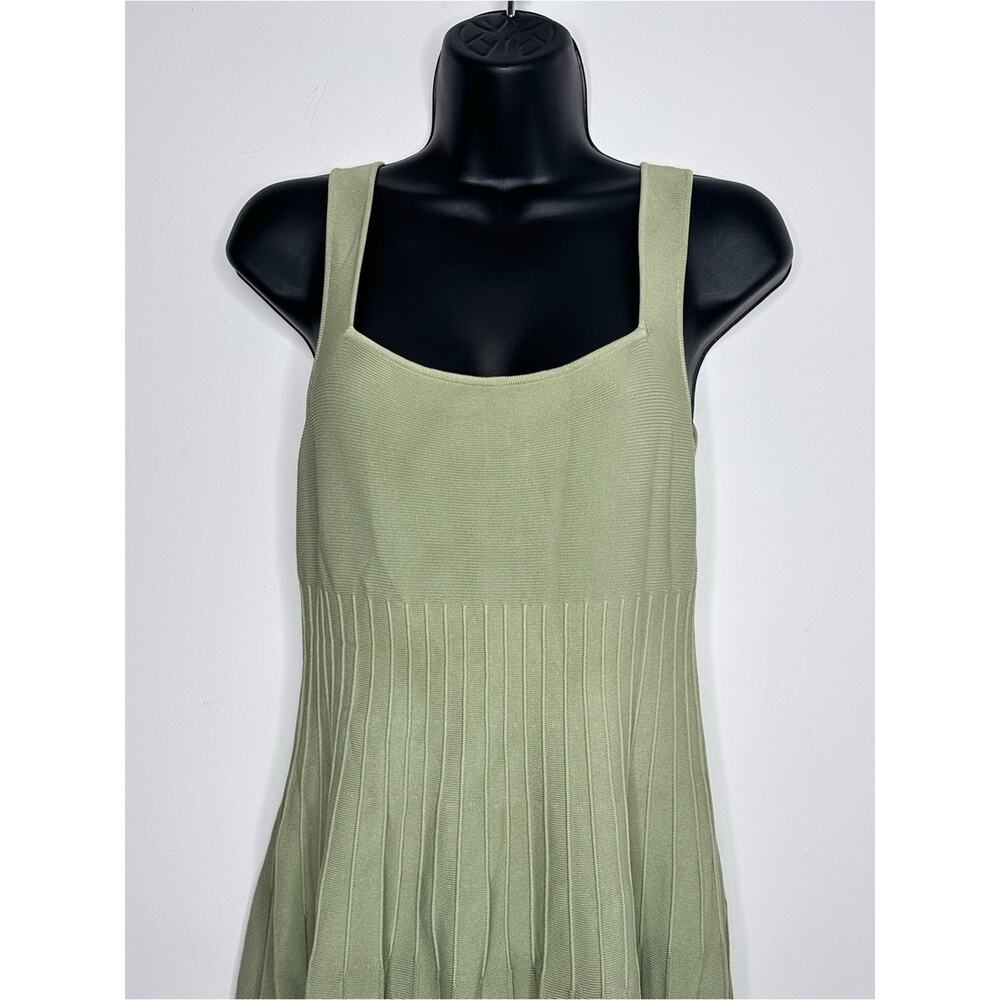 Staud knitted Tie Dye Ellison Pleated pale jade ombré dress size Large - Picture 5 of 10
